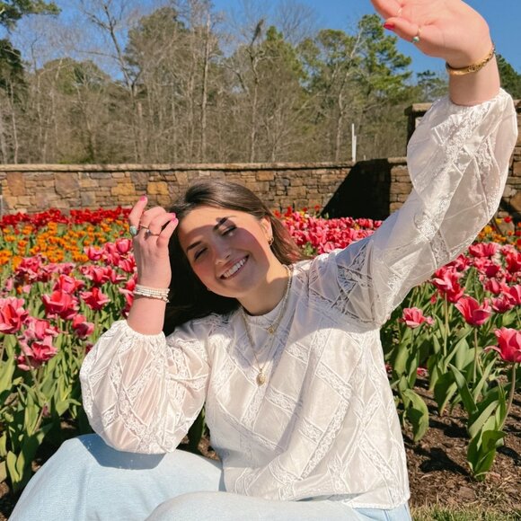 Women's Parisian Lace Long Sleeve Top | Sofie The Label | White - Picture 4 of 12